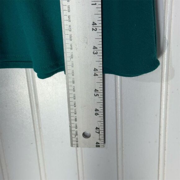 Vintage 80s Teal Belted Midi Dress Made in USA – California Looks Cottagecore M - Picture 5 of 6